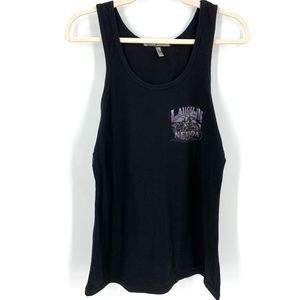 Womens Motorcycle Sleeveless Tank Top Graphic Tee